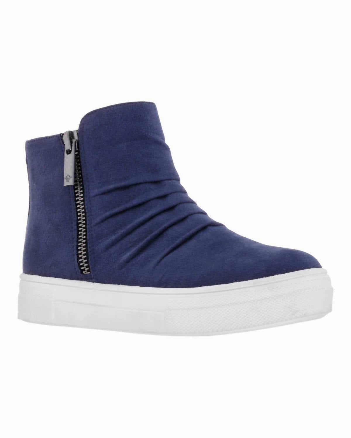 Girl's Amanda High-Top Sneakers In Navy Layered Look Ultra-soft cushioning