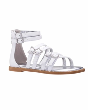 Girl's Brie Sandals In White Comfortable Hiking Shoes Urban Leisure