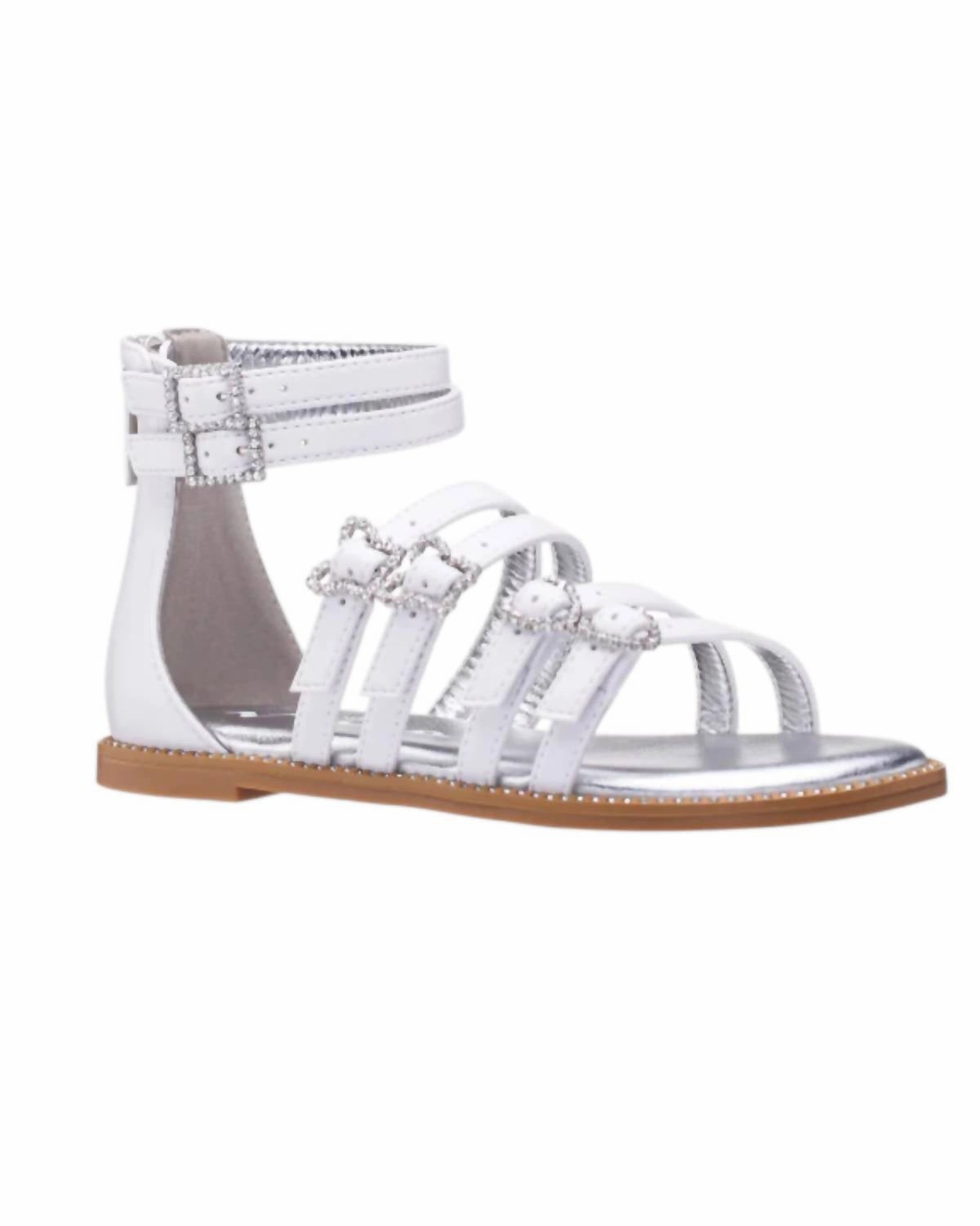 Girl's Brie Sandals In White Comfortable Hiking Shoes Urban Leisure