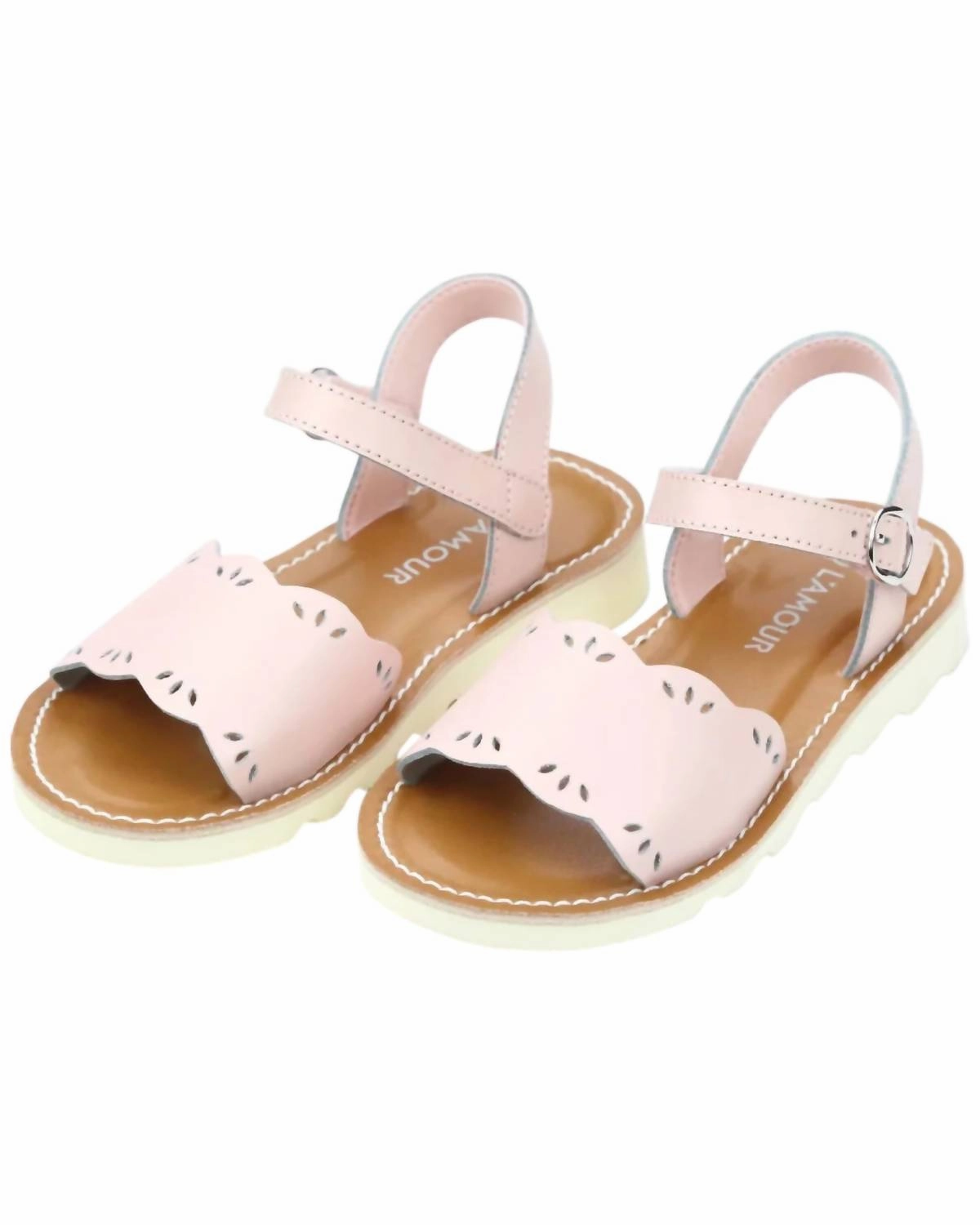 Recycled Components Naturally Molded Footbed Girl's Ella Sandals In Pink