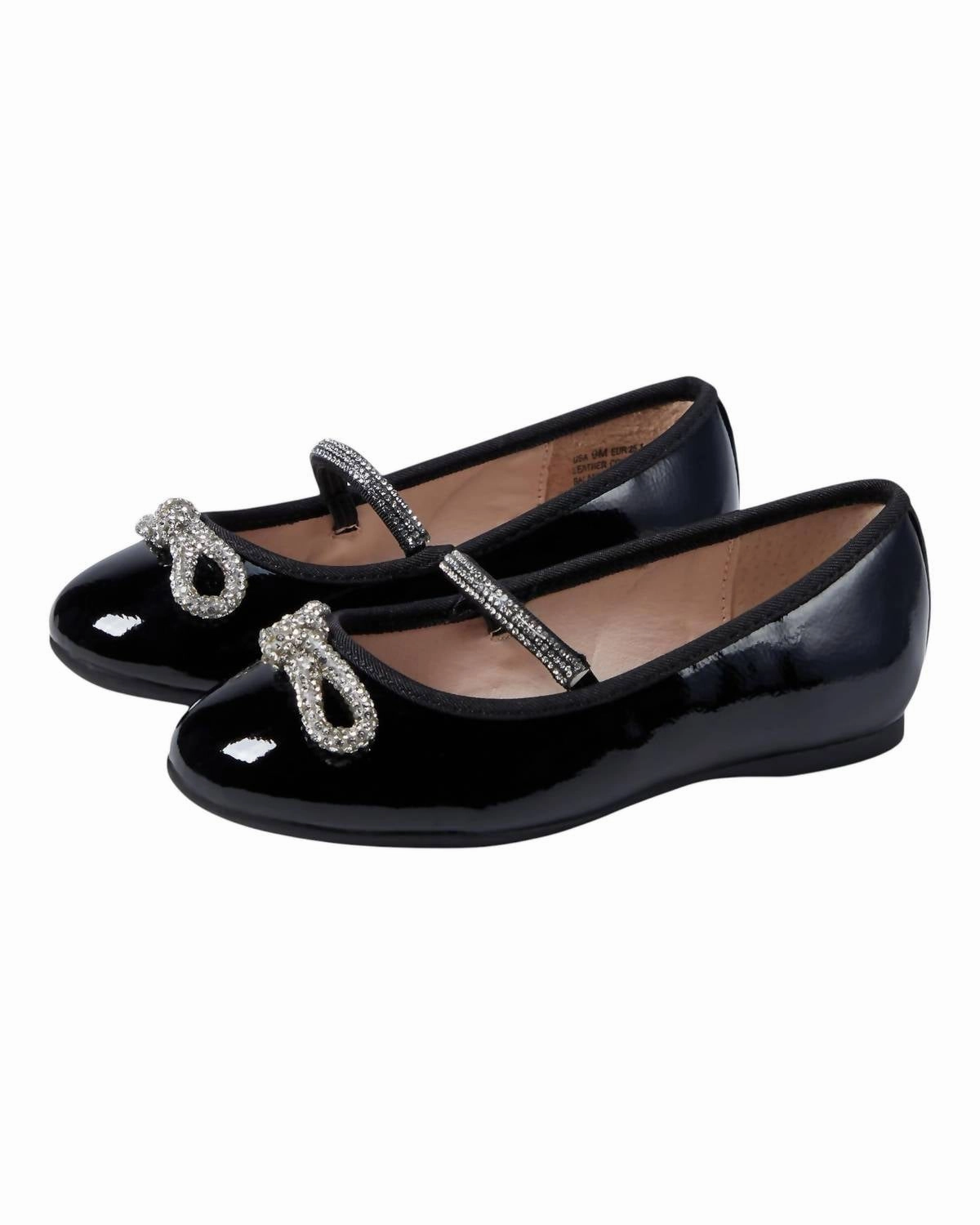 Seam Free Toe Box Girl's Kendalla Flats In Black Crinkle
