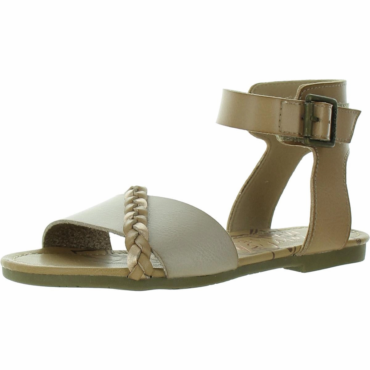 Girls Buckle Faux Leather Ankle Strap Lounge Fit Go Daily