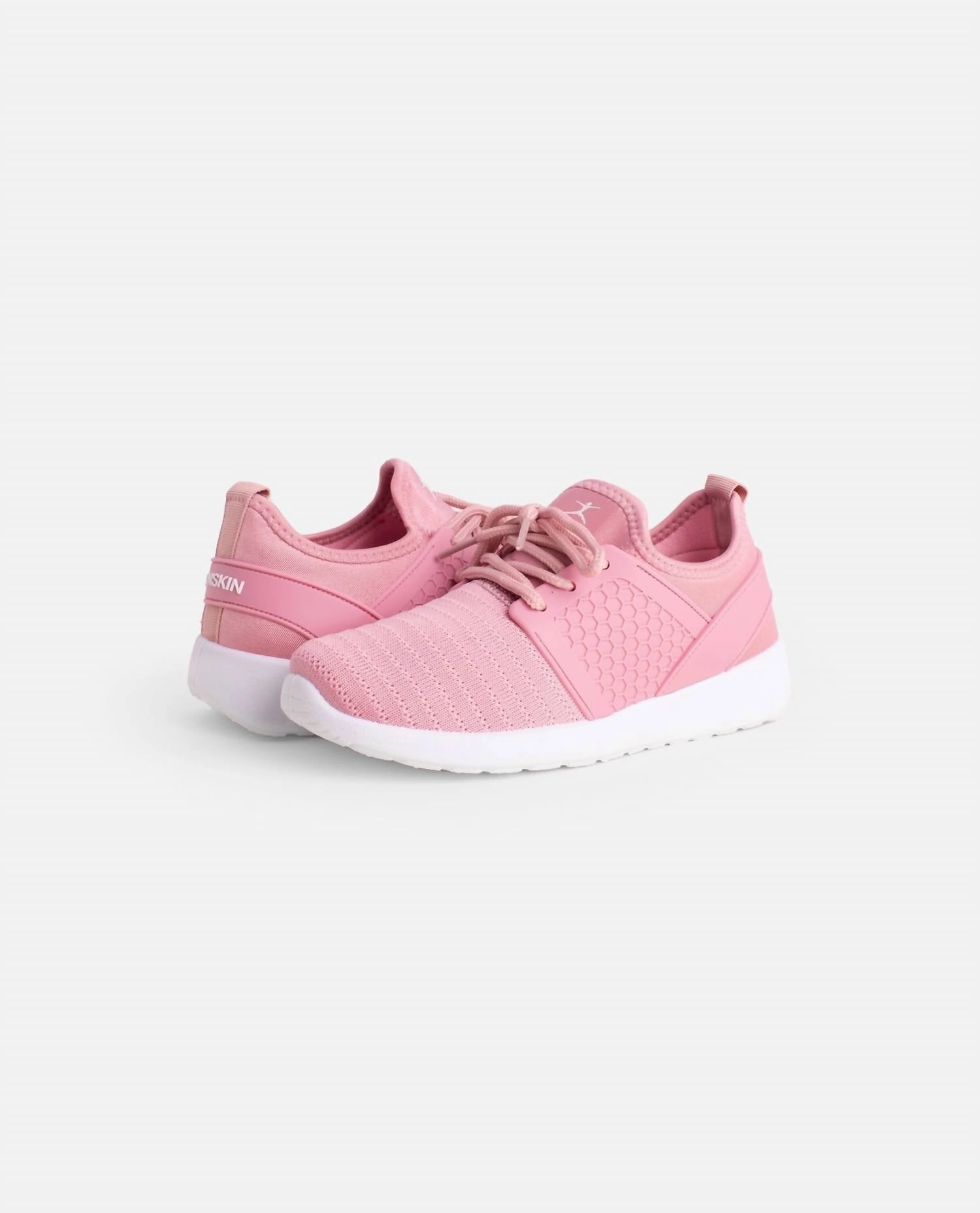 Girls Enjoy Lace Up Sneaker In Pink Comfort Wear Abrasion Proof Stitching