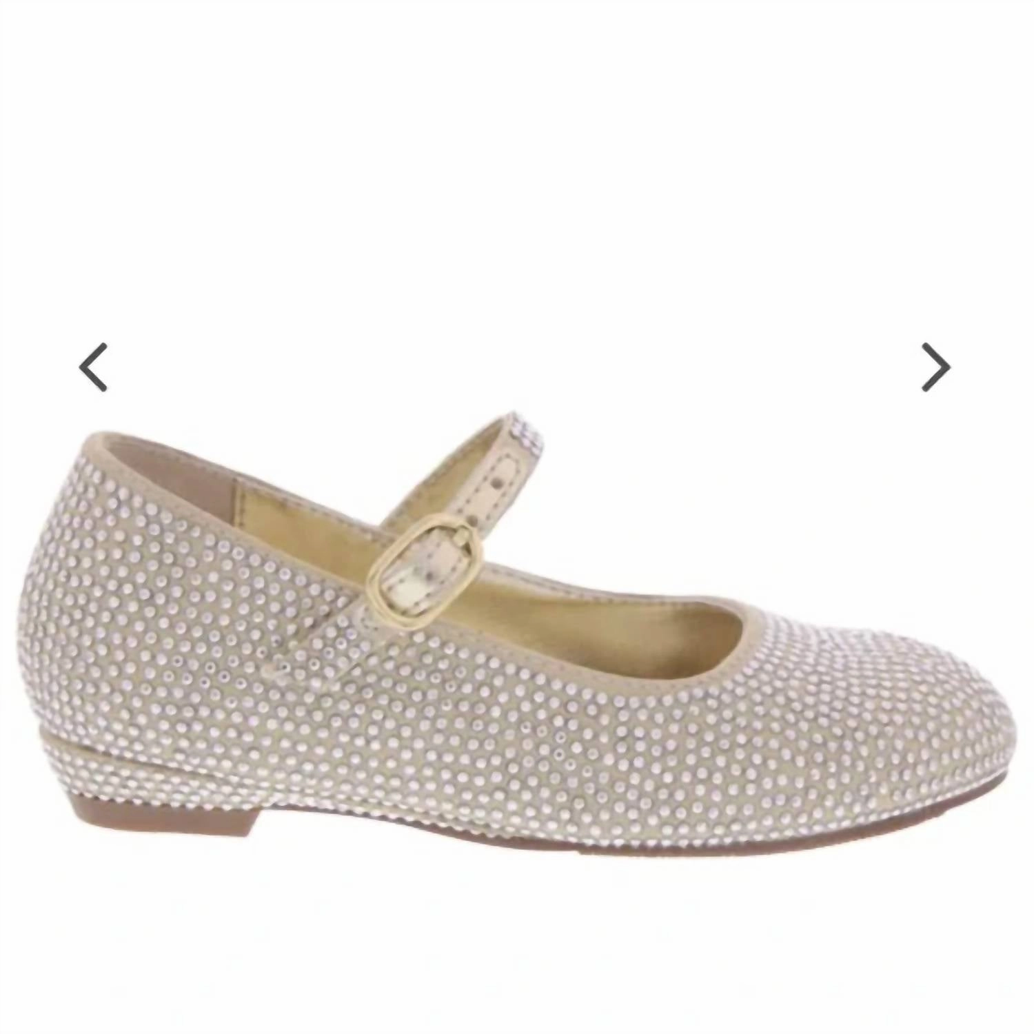 Japan Neat Shine Lock Girls Zelia Toddler Dress Shoe In Gold