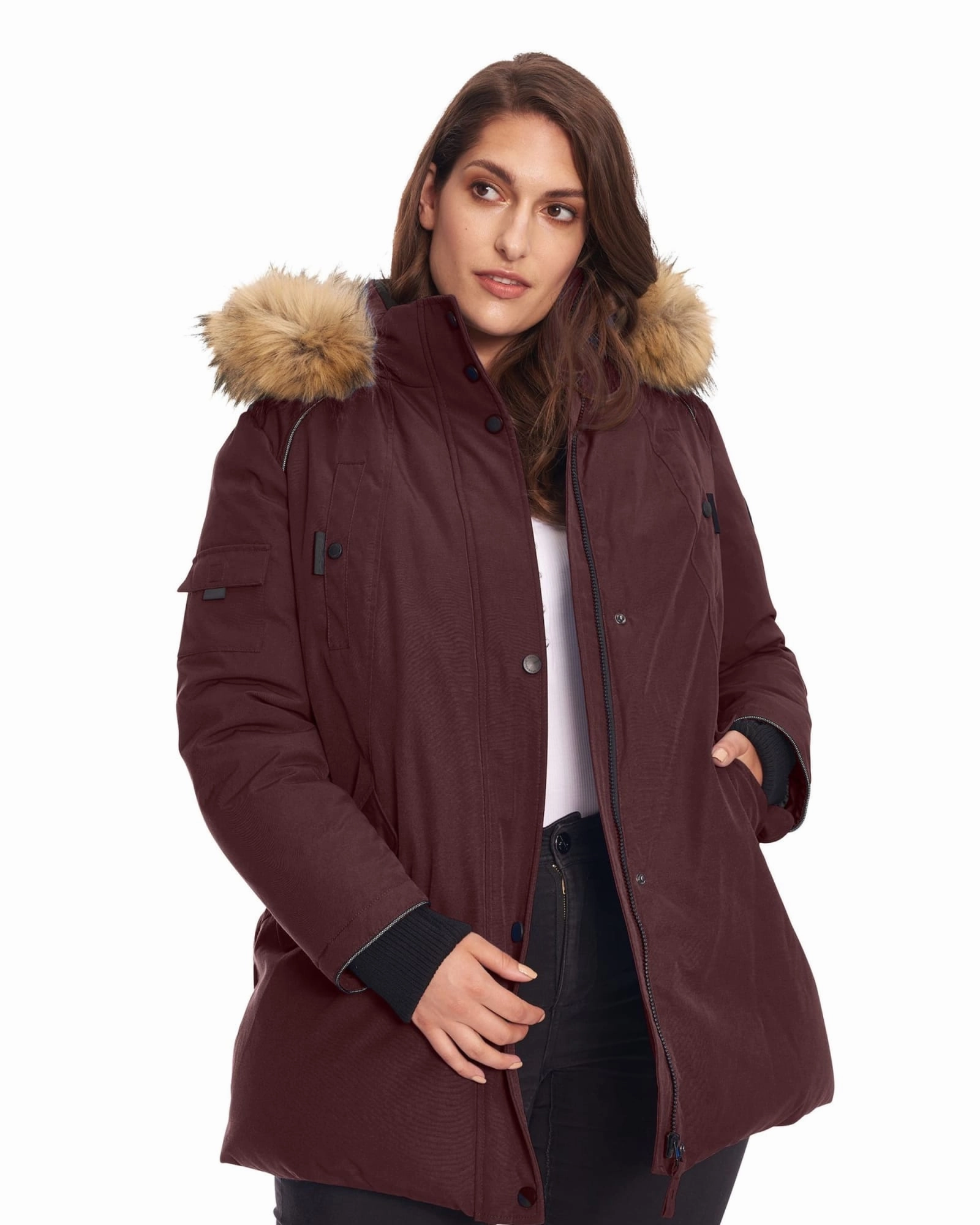 Trust GLACIER | Vegan Down Recycled Parka Winter Jacket | Grape