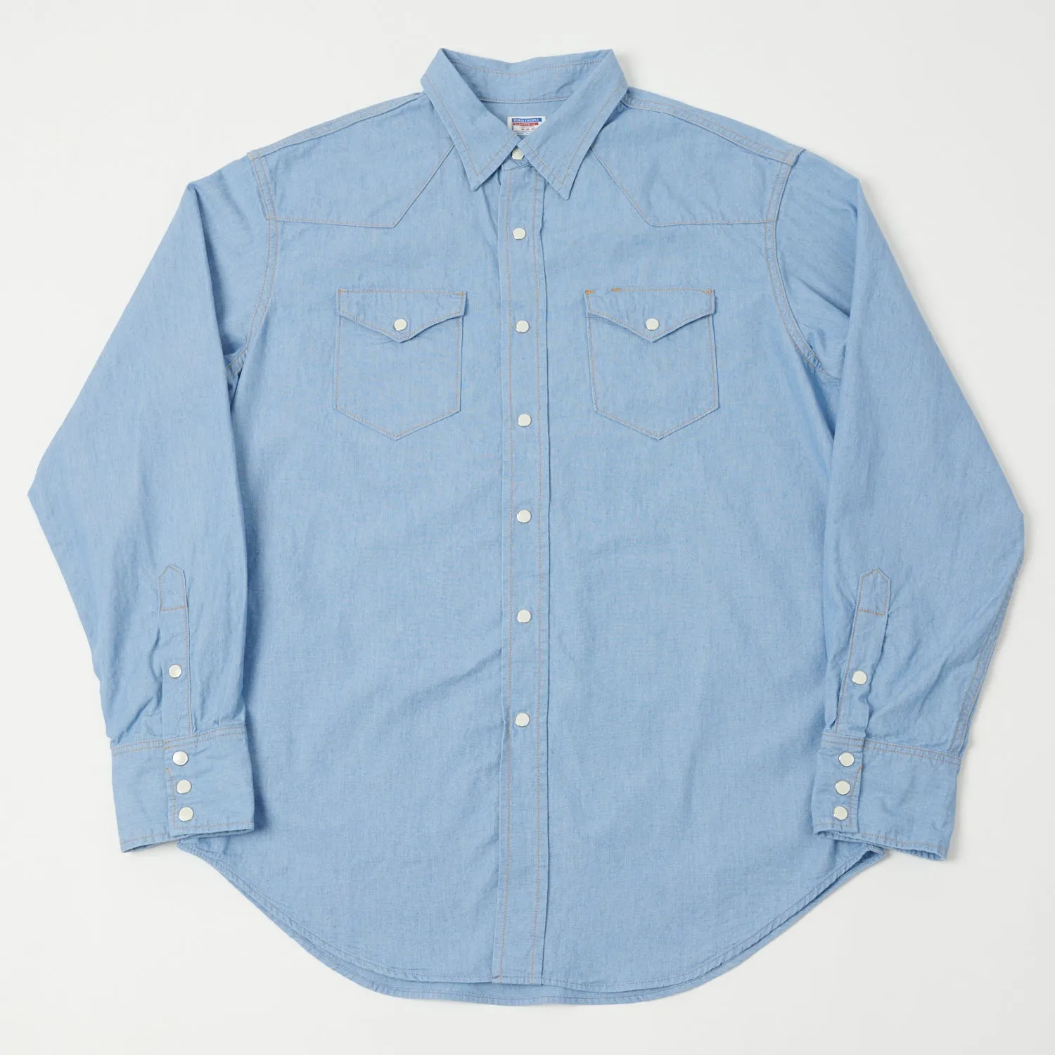 Sophisticated Style Unisex style Dubbleworks Lot. 43001 Chambray Western Shirt - Sax Blue