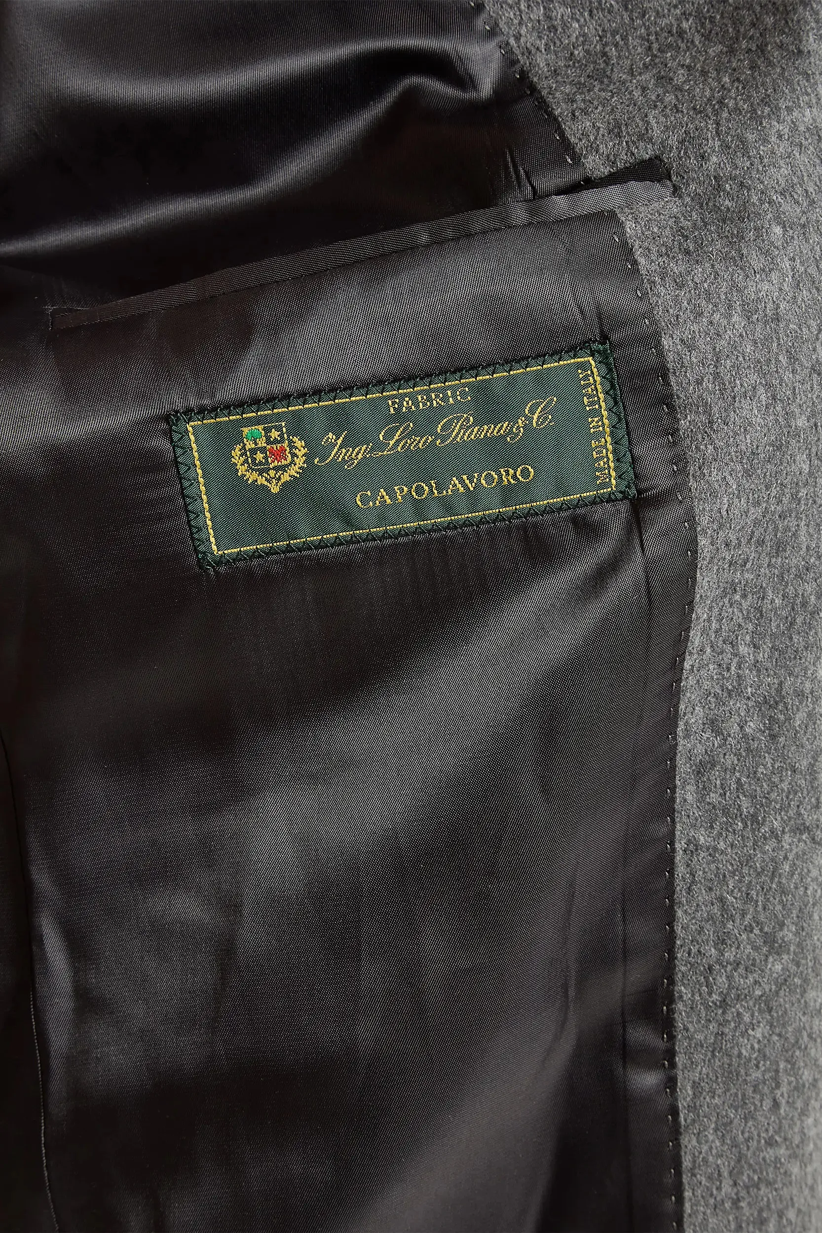 Grey overcoat - Made in Italy Functional Zip Detail