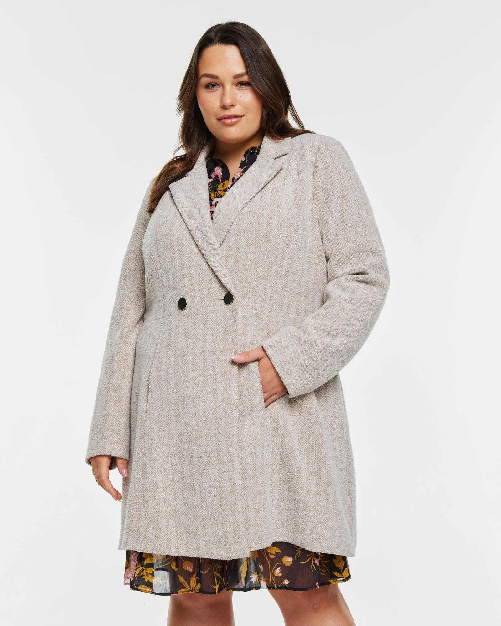 Street Edge Picture Grammys Coat | Oatmeal