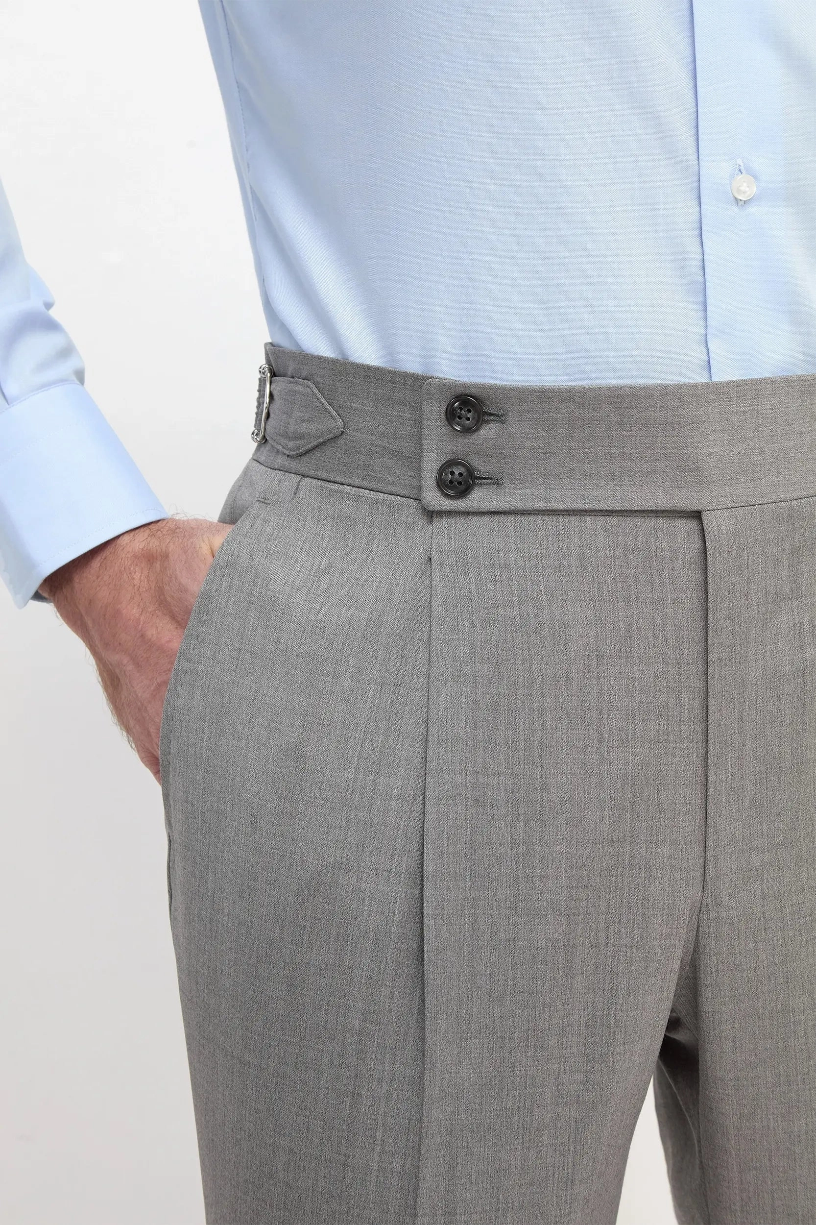 Multi-way wear Grey Soragna trousers - Made in Italy