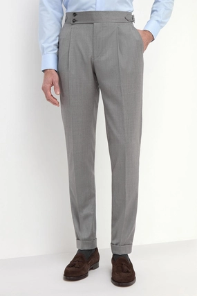 Timeless Comfort Fit Grey Soragna trousers - Made in Italy