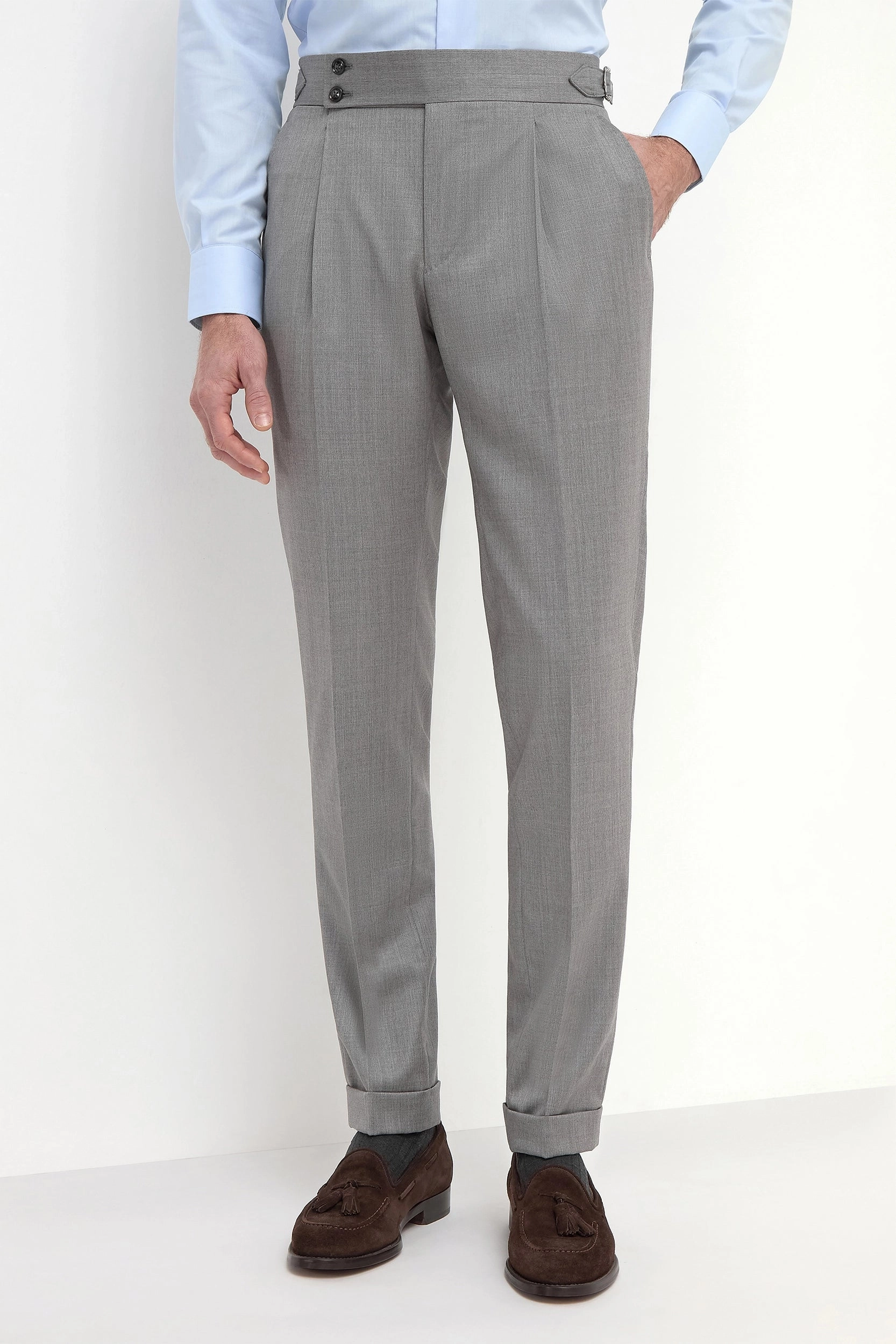 Grey Soragna trousers - Made in Italy Easy Motion