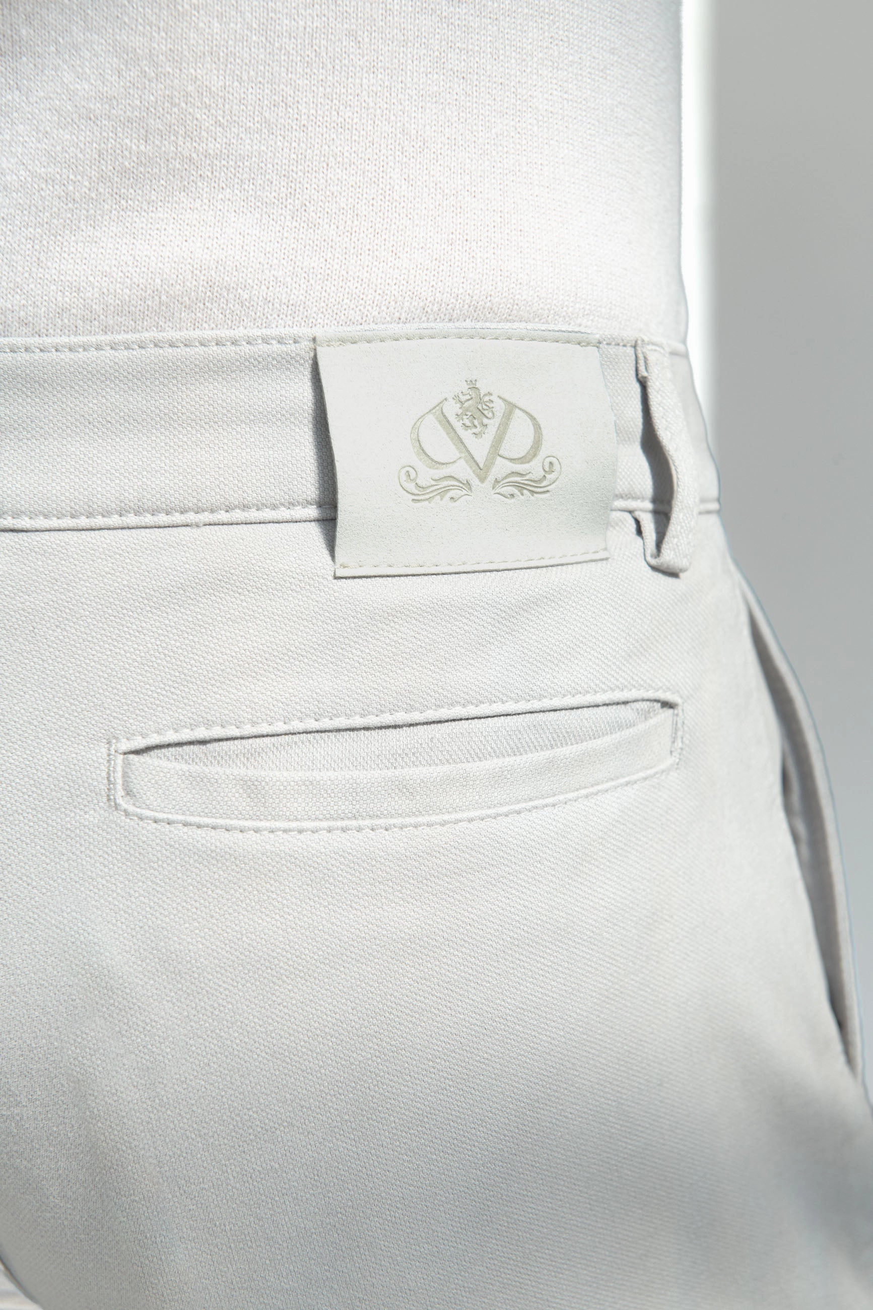 Anti Chafe Lining Grey stretch canvas cargo - Made in Italy