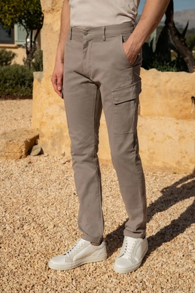 Chic Appeal Grey stretch cotton cargo - Made in Italy
