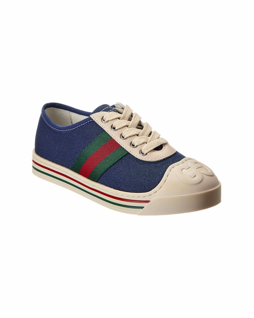 Soft Leather Gucci Canvas Sneaker