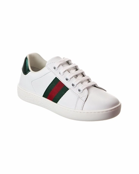 Plain Jog Lightweight Cushioned Sole Gucci New Ace Leather Sneaker