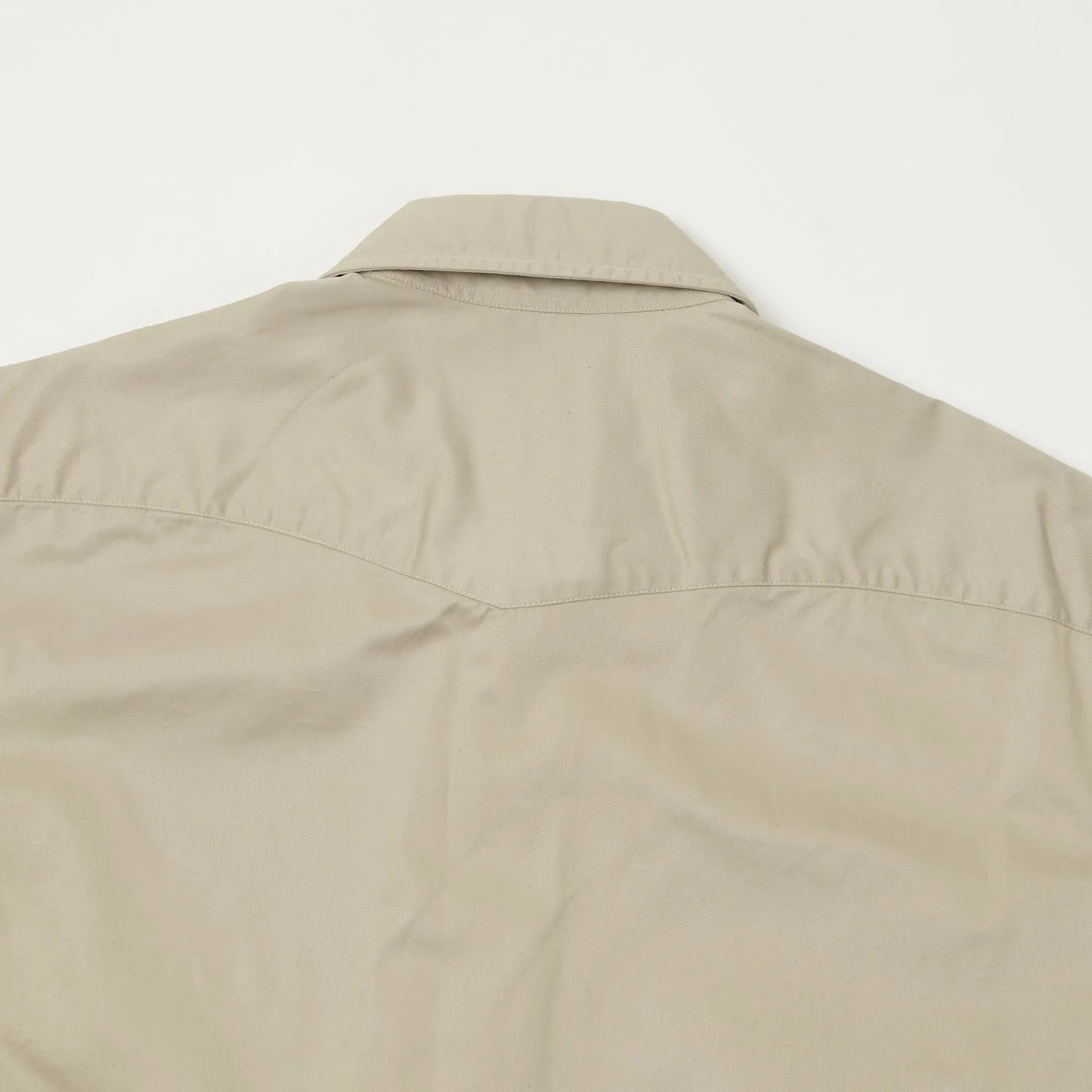 Shangri-La Heritage 'Gonzo' Gabardine Western Shirt - Beige Casual Layer
