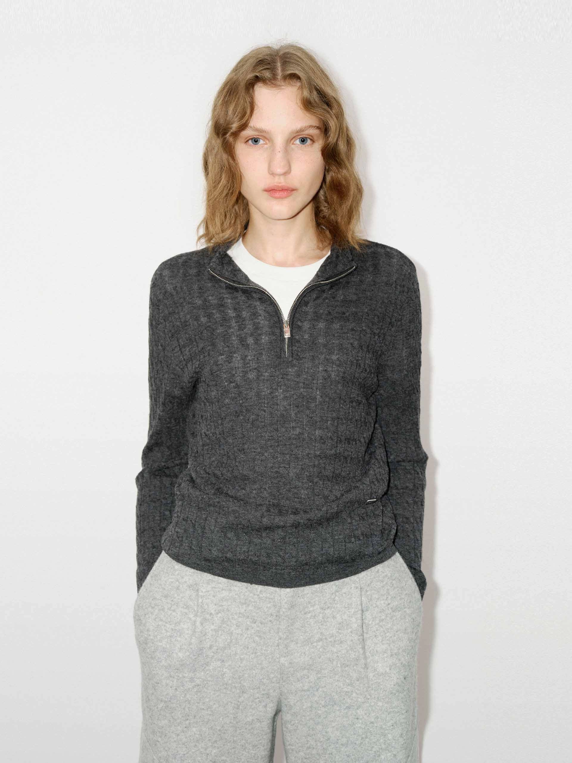 Chill Flex Dynamic Ventilation Panels Half Zip Wool Sweater