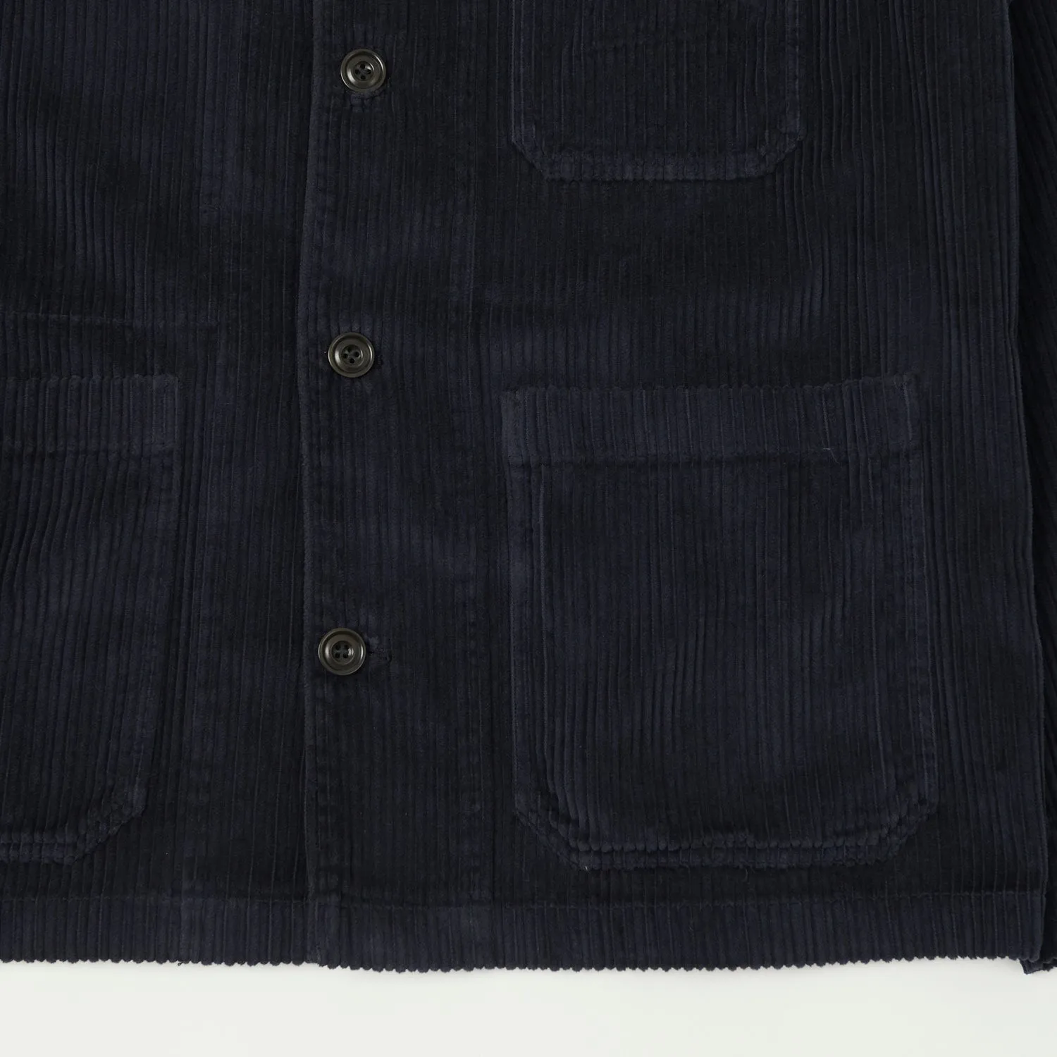 Easy Care Finish Light Reflective Logos Hartford 'Jamison' Corduroy Jacket - Navy