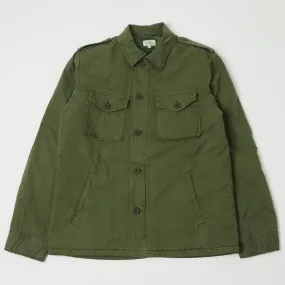 Shrink resistant Bomber Cut Hartford 'Jonah' Military Workers Jacket - Army Green