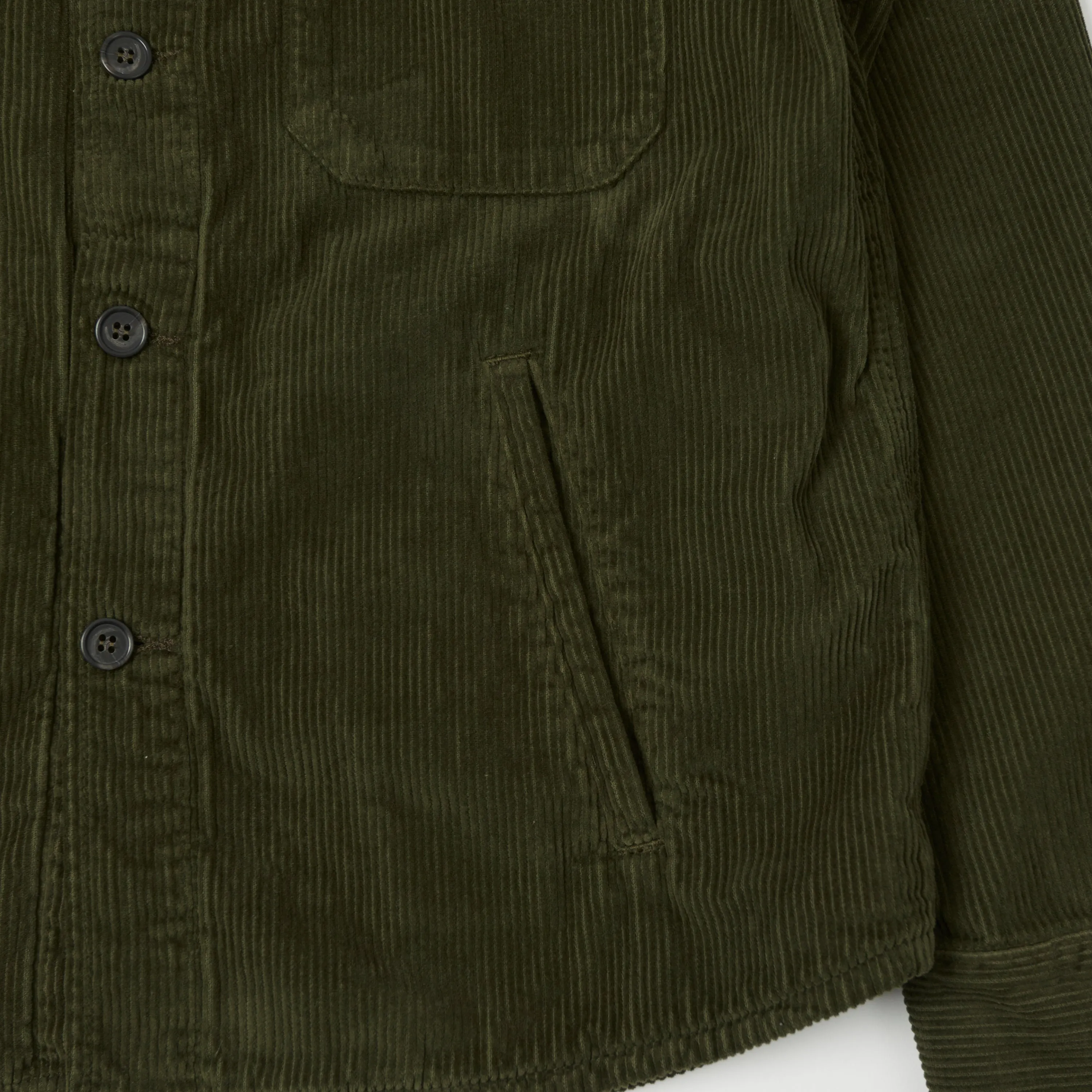 Customizable Option Premium Feel Hartford 'Joyce' Corduroy Work Shirt - Army