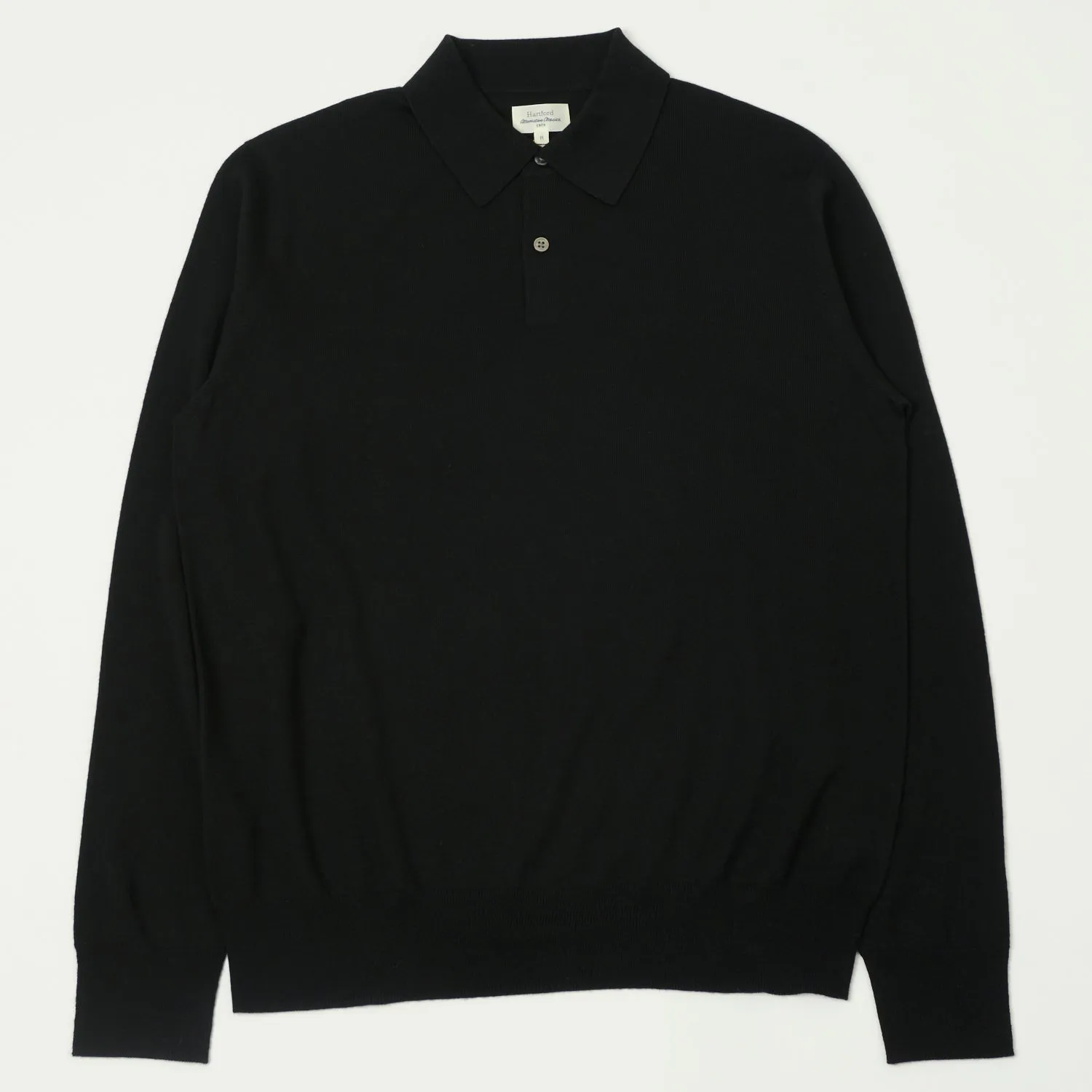 Vibrant Style Hartford Merino Wool Polo Shirt - Black
