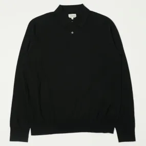 Summer Shirt Hartford Merino Wool Polo Shirt - Black