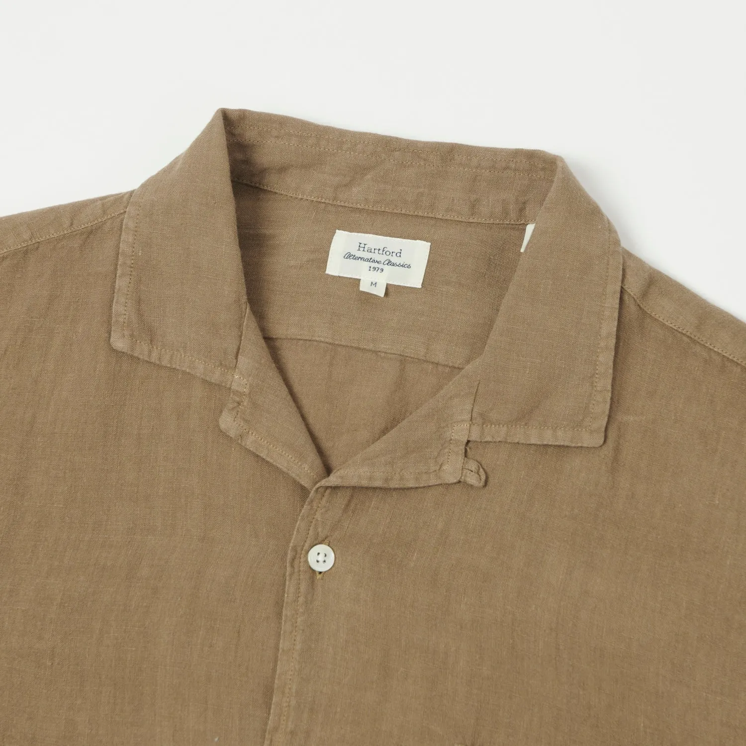 Moisture Wicking Material Timeless Comfort Hartford 'Palm' Camp Collar Linen Shirt - Cigar