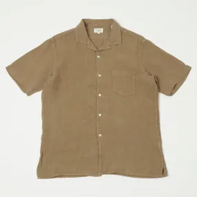 Hartford 'Palm' Camp Collar Linen Shirt - Cigar Friends Meetup Outerwear Companion