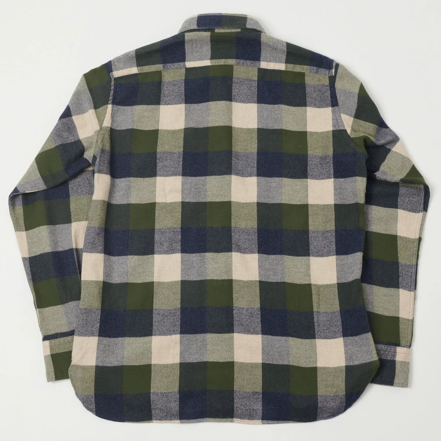 Hartford 'Percey' Check Shirt - Army Stretchable Material
