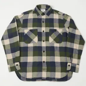 Hartford 'Percey' Check Shirt - Army Shimmer Effect Anniversary Special