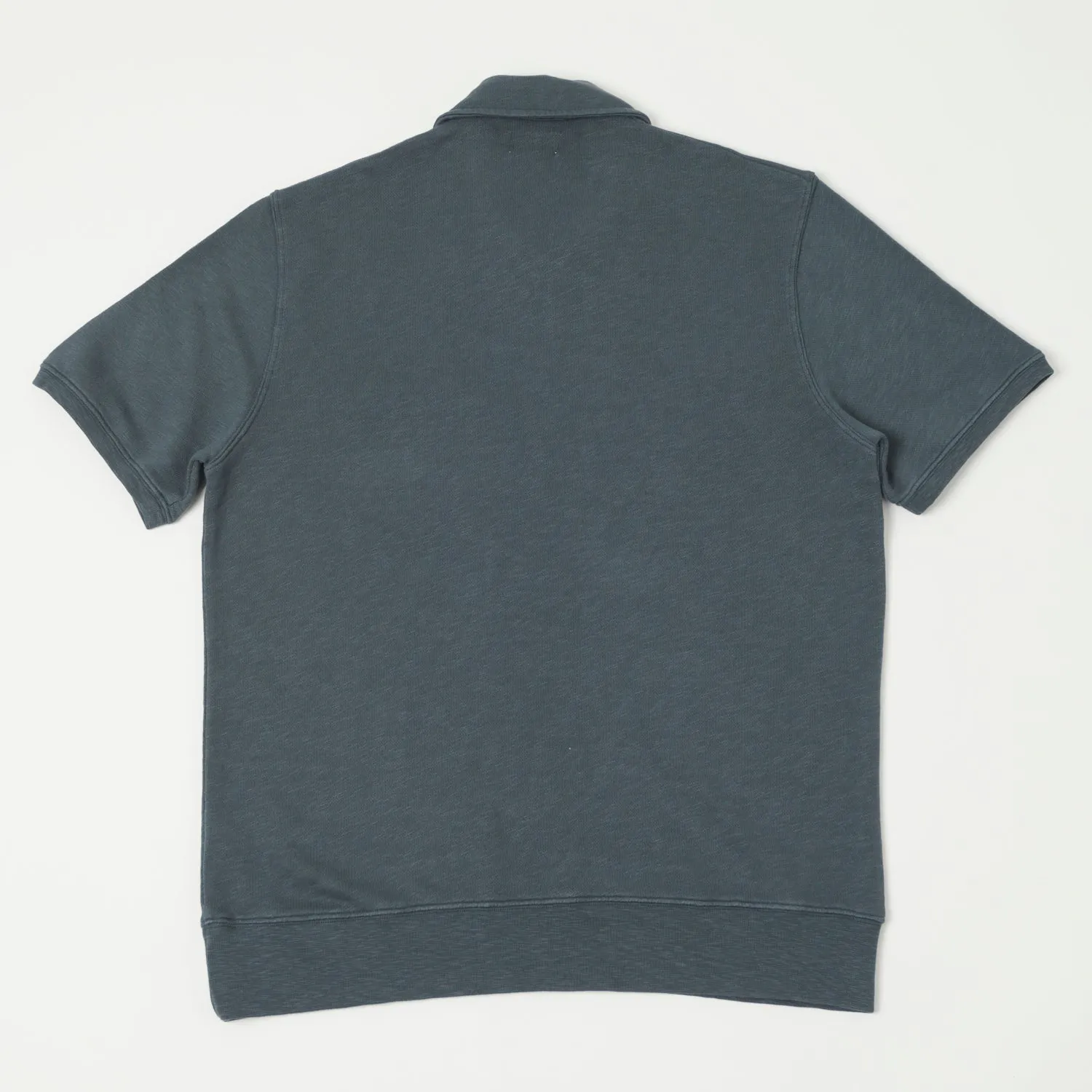 Cotton Blend Business Ready Hartford Quarter Zip Polo T-Shirt - Thunder