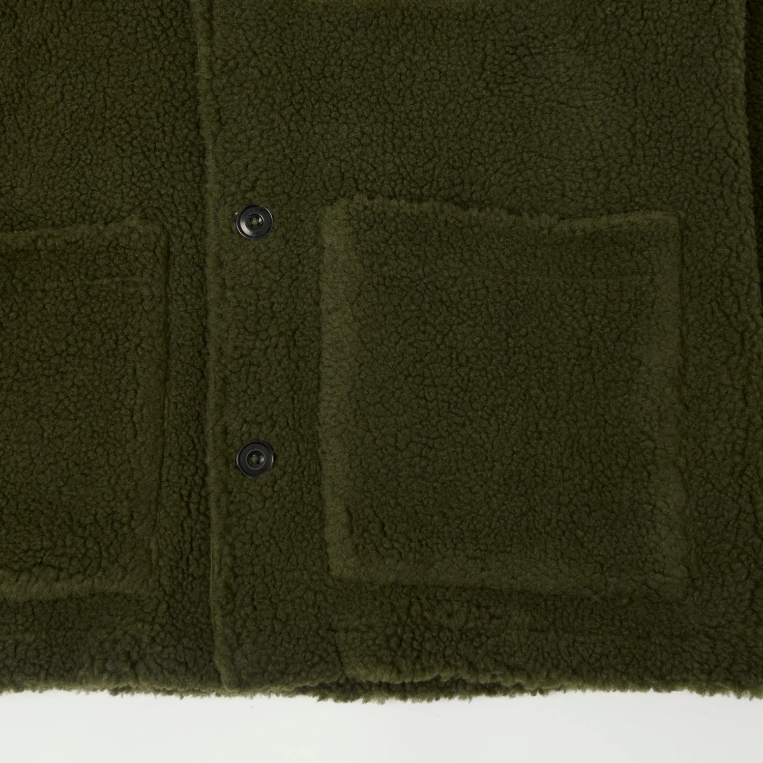 Durable Fabric Hartford 'Sherpa' Utility Fleece Jacket - Army