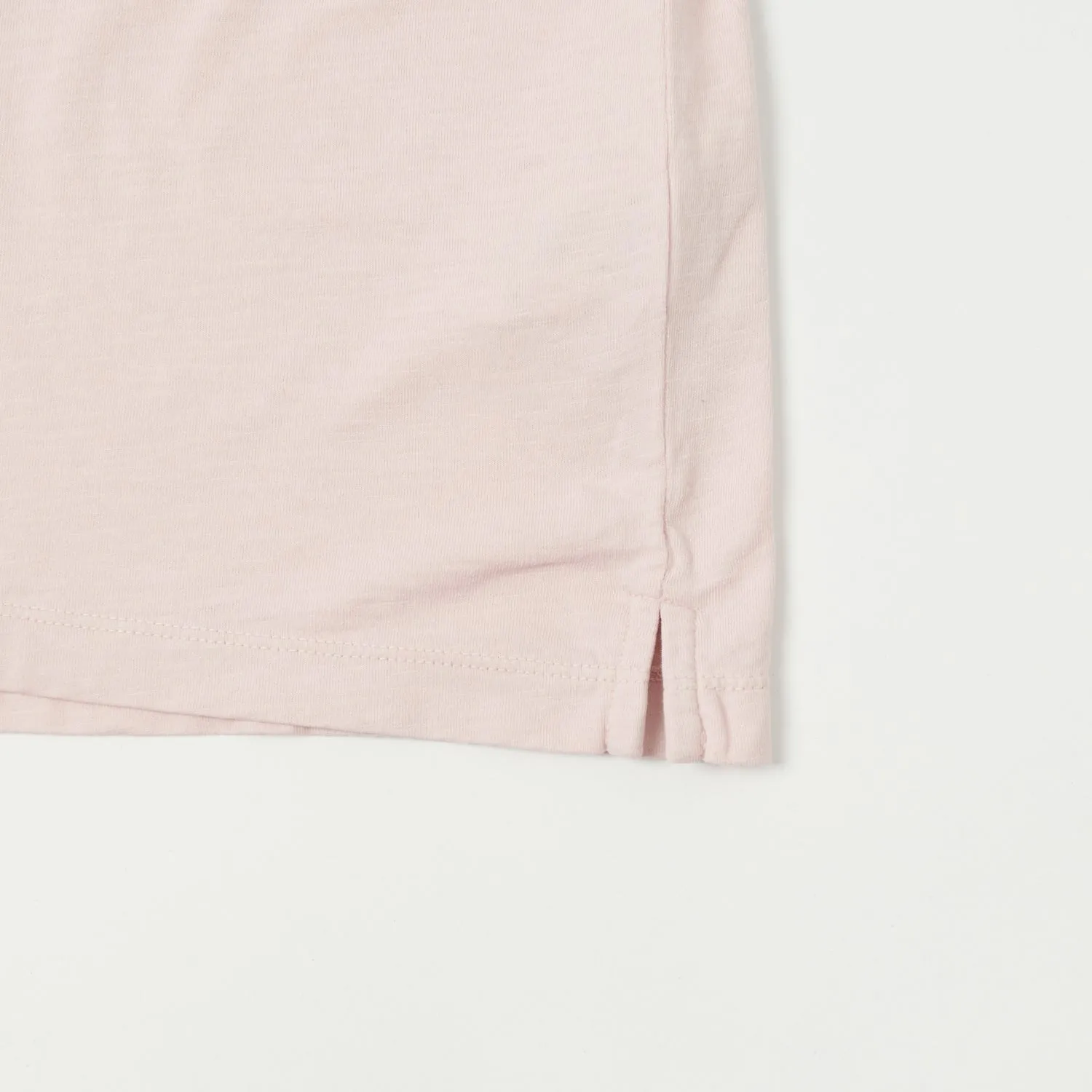 Hartford  Slub Jersey Polo Shirt - Faded Pink Bound Seam Finish