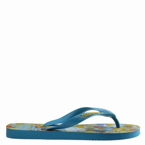 Slip Resistant Sole Pattern Multi Angle Traction Nodes Havaianas Graphic Simpsons Print Rubber Flip Flop, Brand Size 45/46 ( US Size M 13 )