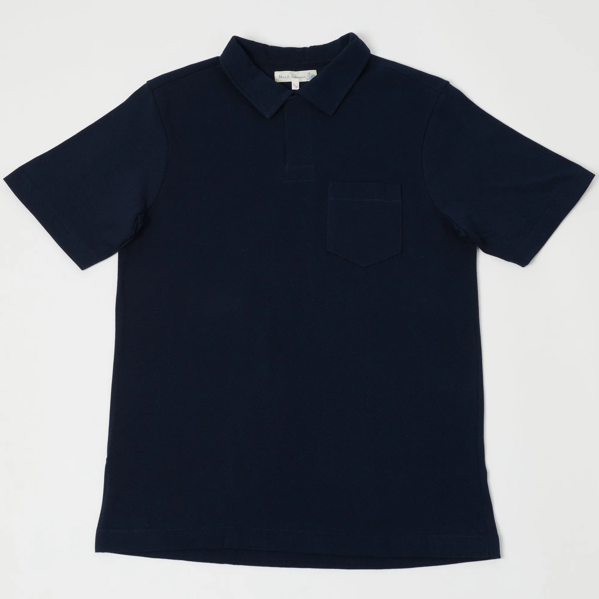 Office Attire Merz b. Schwanen 2PKPL Pocket Polo Shirt - Ink Blue
