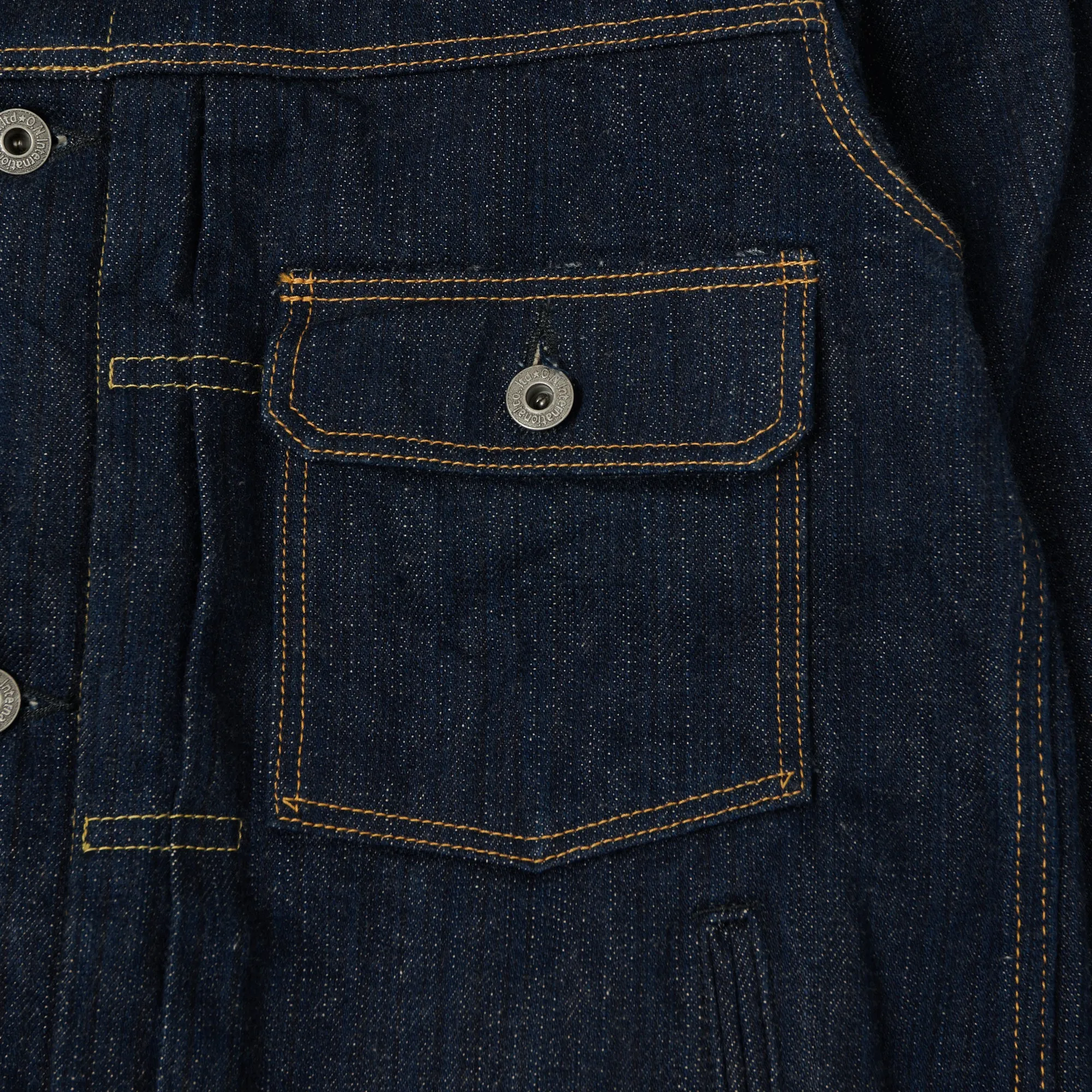 HeatRetentionTechnology ONI Denim 02506P-SHM 'Kiwami' Semi Hand Made 16oz Type II Denim Jacket - Rinsed