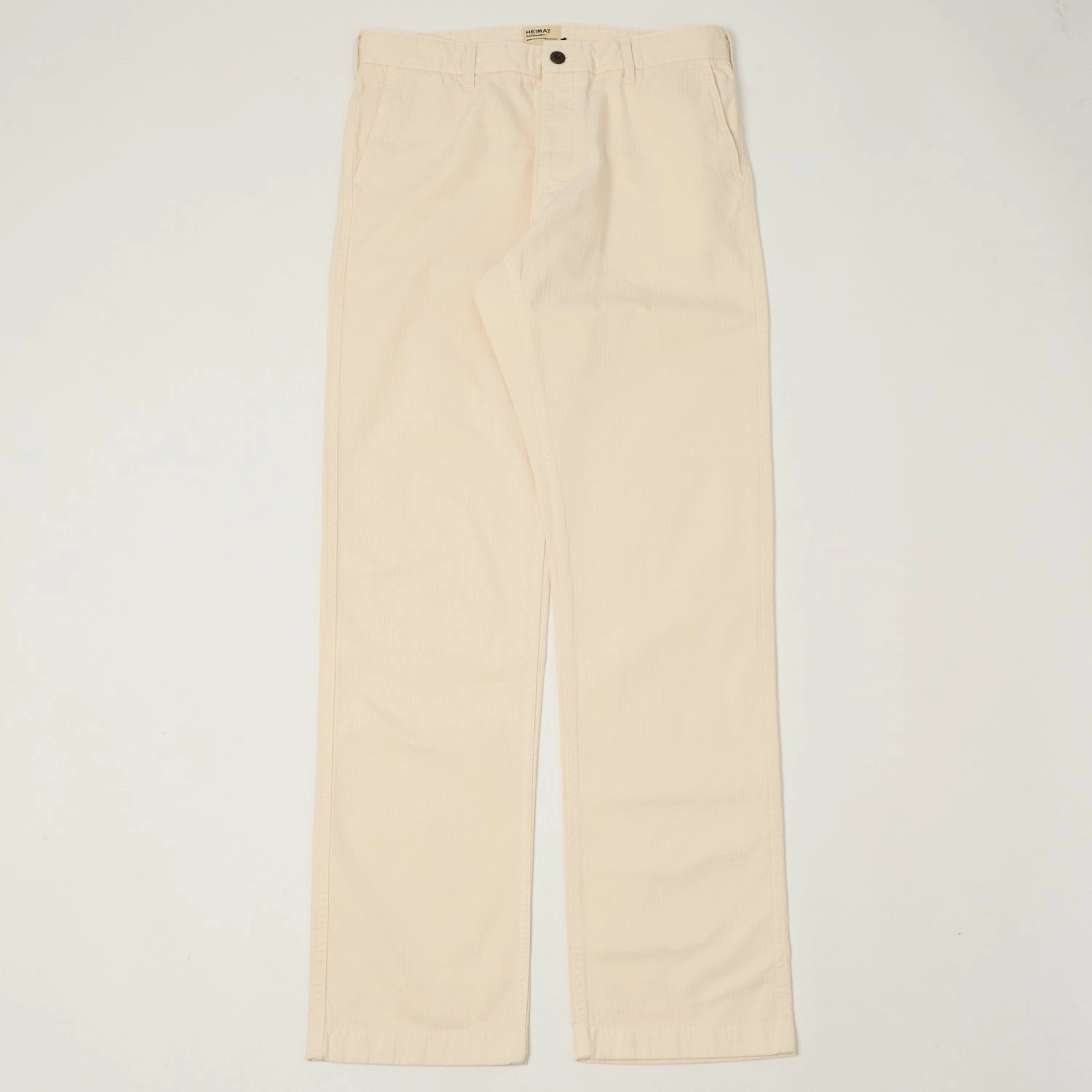 Heimat 'Journey' Herringbone Twill Chinos - Seashell Daily Wear Flattering Cut