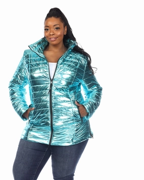 Metallic Puffer Coat | Mint Visa Win