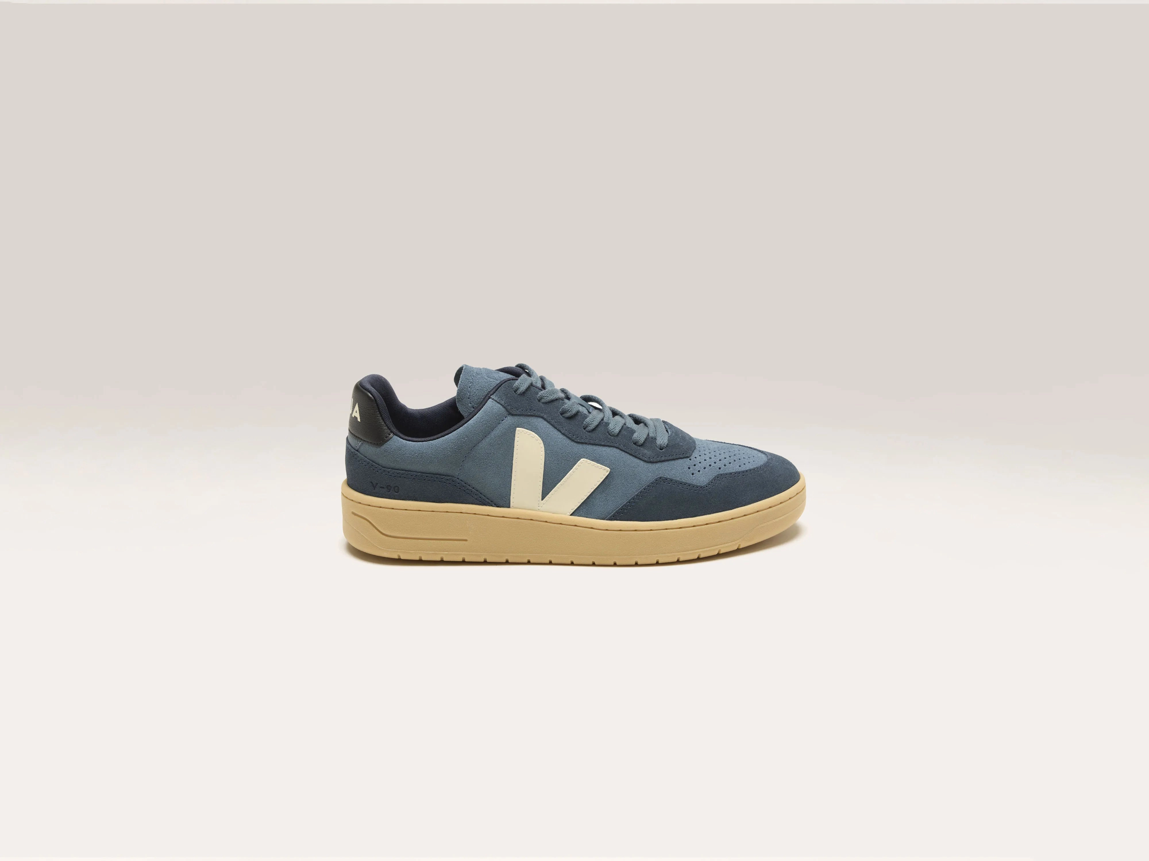 velcro - closure shoes V-90 Suede For Men (242 / M / BLUE)