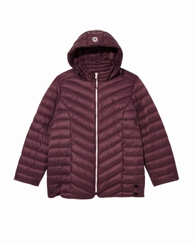 shopping spree Grid Backlined Interior Arctic Nylon Coat | Purple