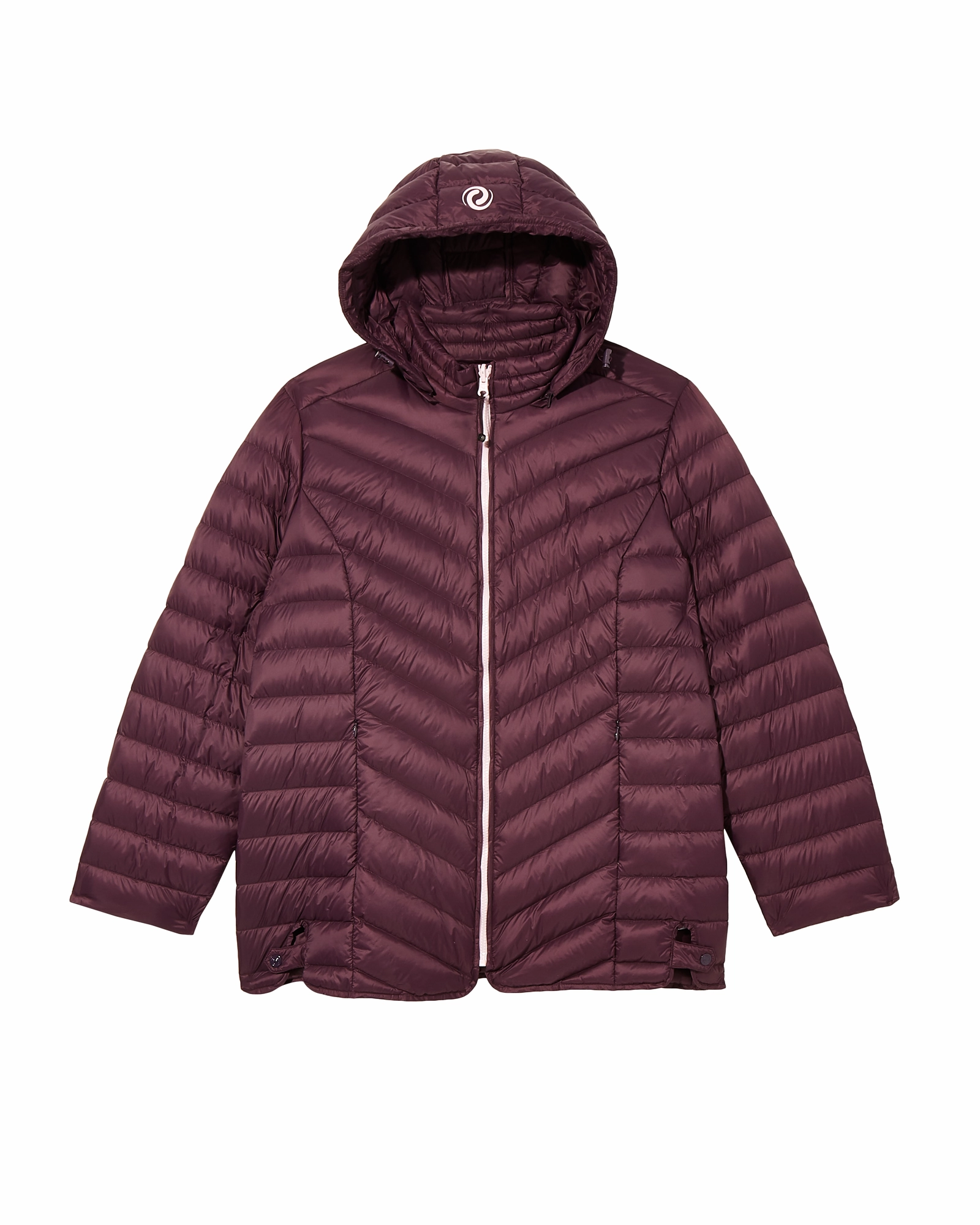 shopping spree Grid Backlined Interior Arctic Nylon Coat | Purple