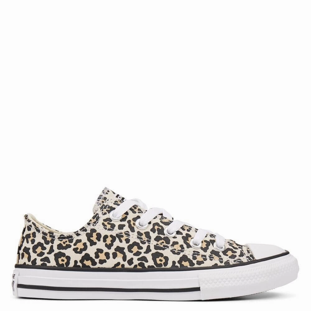 Converse Chuck Taylor All Star OX Kids' Leopard Low Top Sneakers Run Style