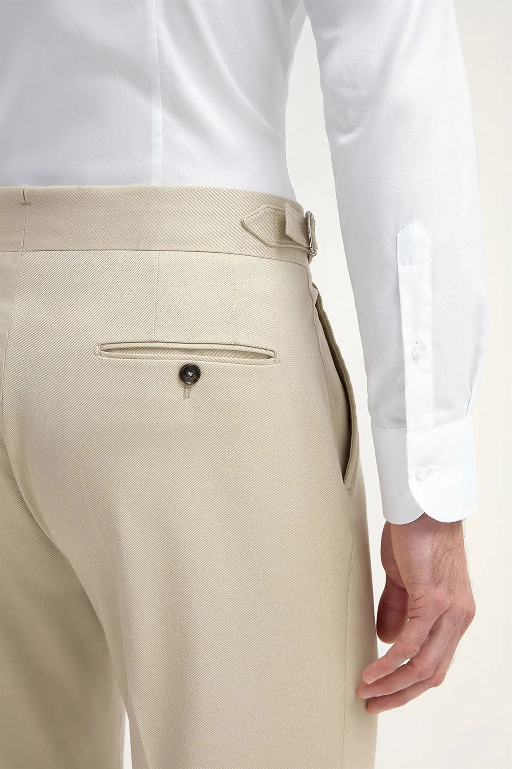 Beige cotton Soragna trousers - Made in Italy Stay Cool