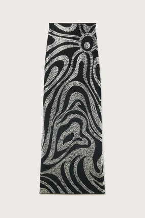 High Waist Embroidered Skirt Odor Resistant Treatment Vibrant Flow