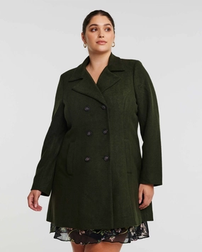 Hooded Option Homeland Coat | OLIVE