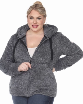 Hooded Sherpa Jacket | Charcoal Empower CompressionFit