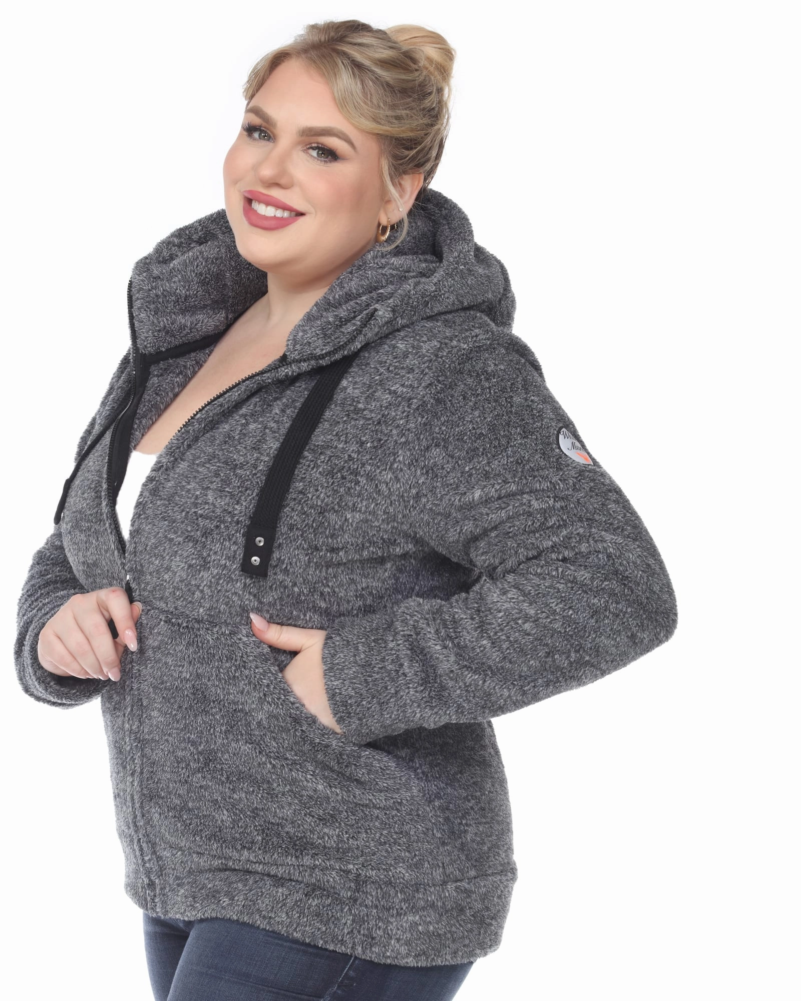 Street Smart Hooded Sherpa Jacket | Charcoal