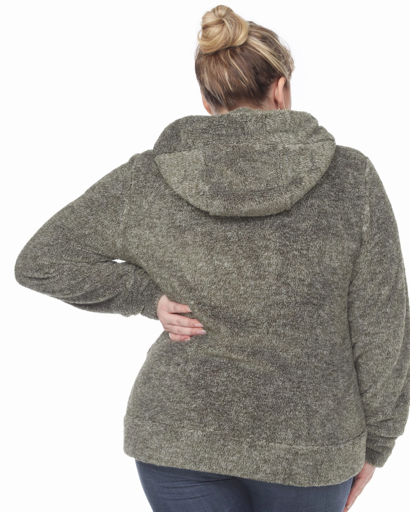 Urban Wear Hooded Sherpa Jacket | Olive