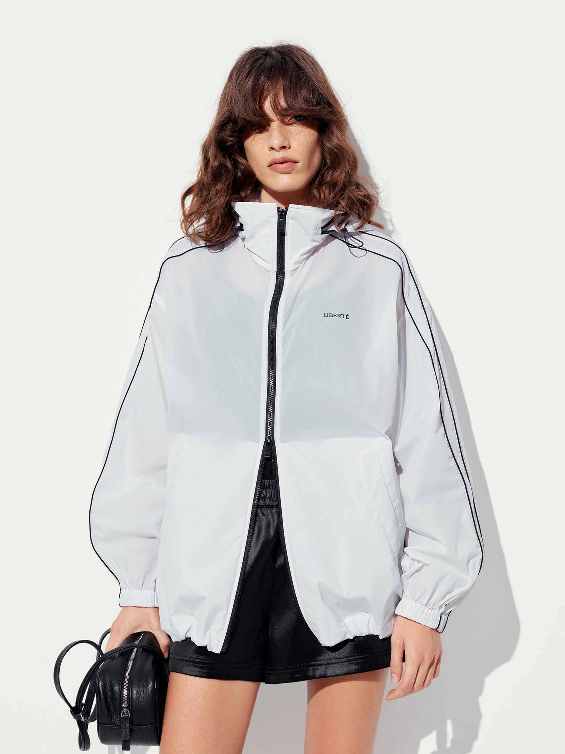 AntiSnag Lining Material Hooded Zipper Loose Coat