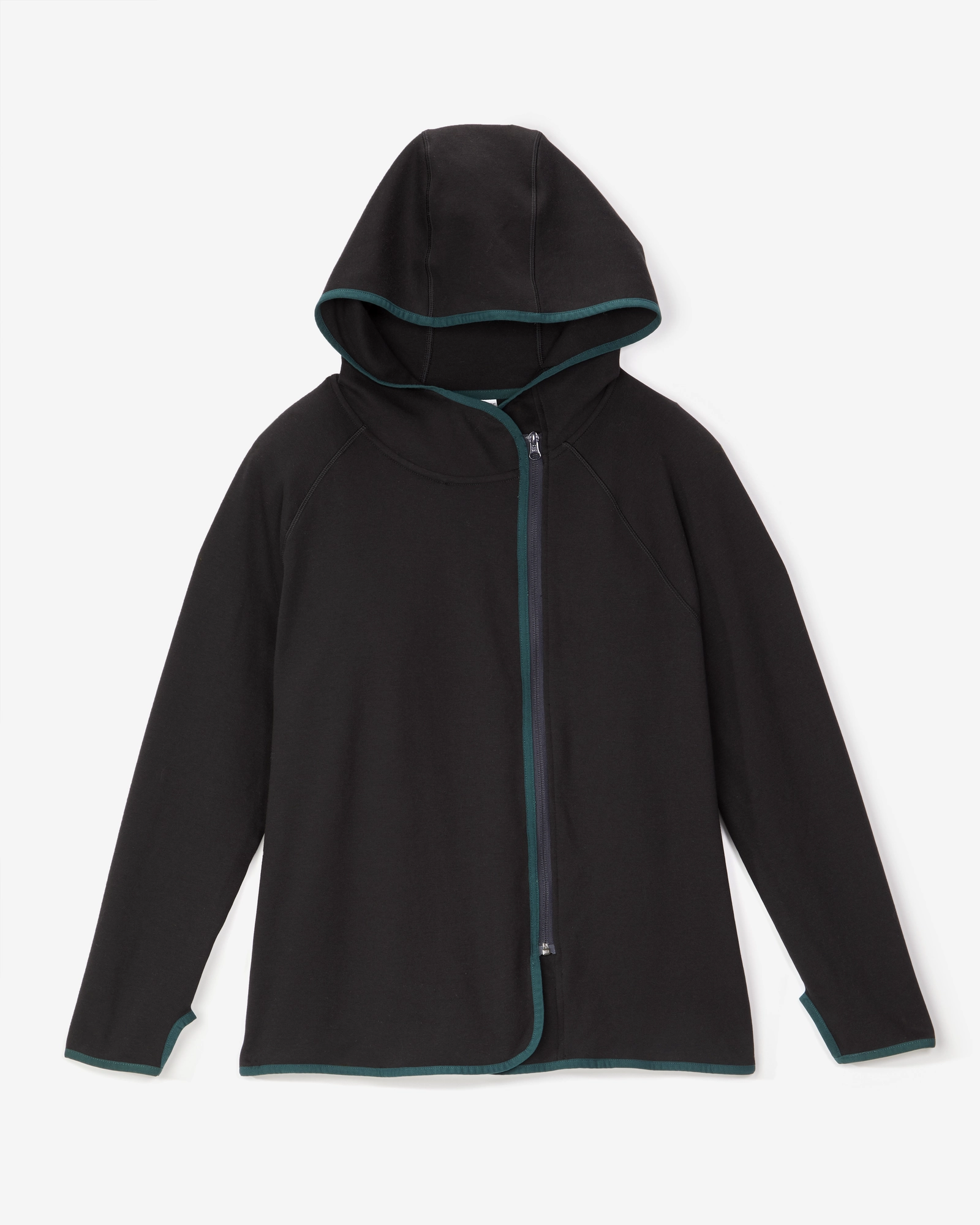 Prayer Emory Hooded Jacket | Black / Forest Green